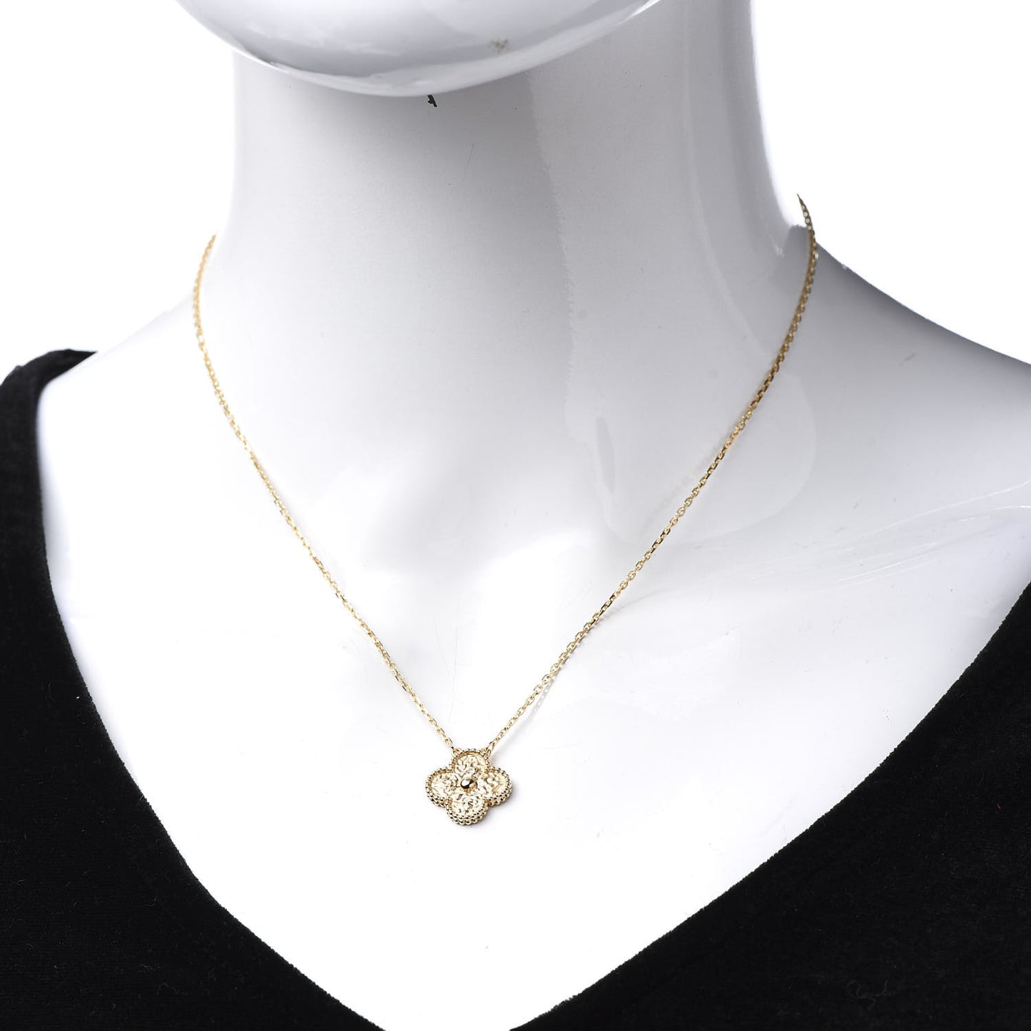 18K Yellow Gold Vintage Alhambra Pendant Necklace
