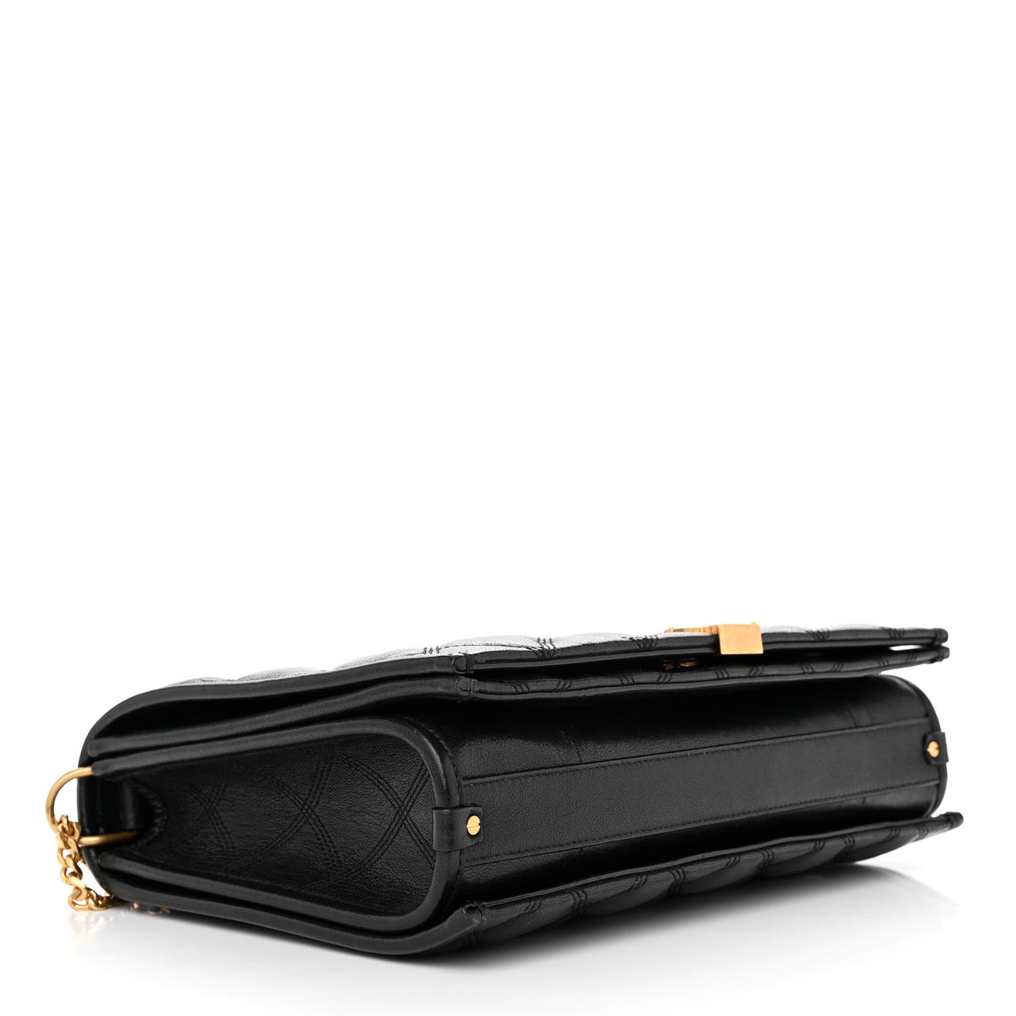 Lambskin Quilted Small Becky Chain Bag Black