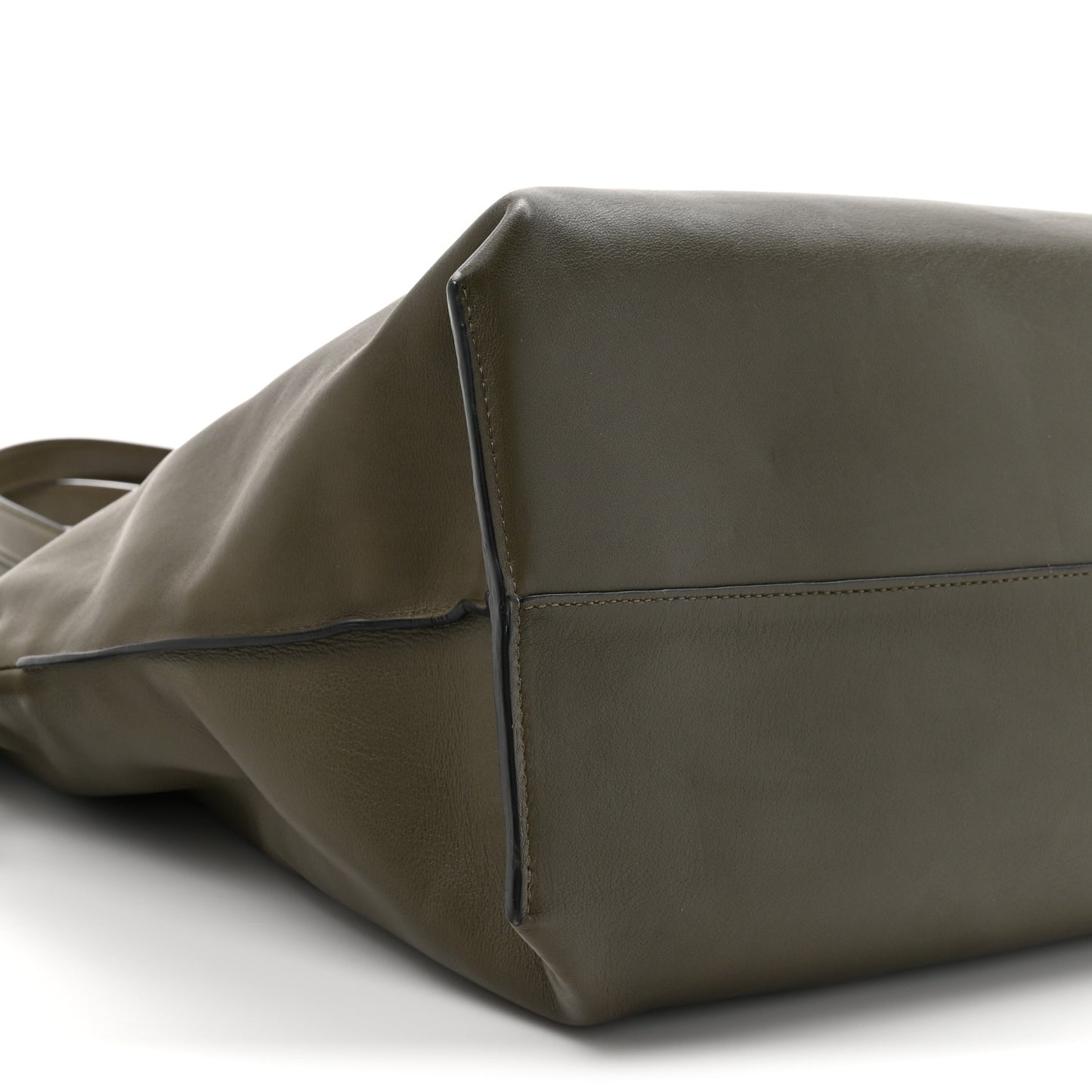 Calfskin Flamenco Knot XL Shoulder Bag Khaki Green