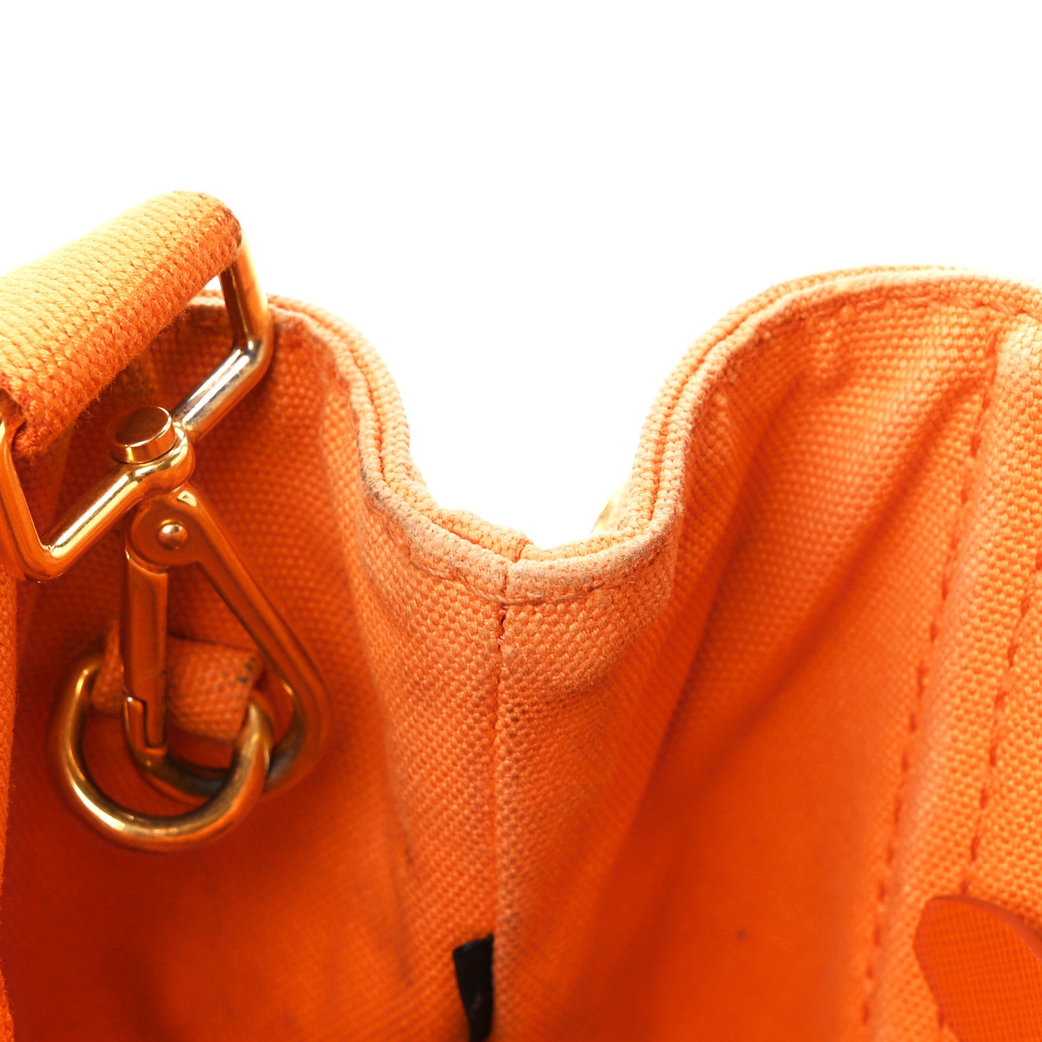 Prada Canapa Small Logo Tote Papaya 12 of 15