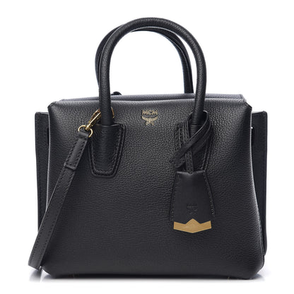 MCM Grained Calfskin Mini Milla Tote Black 1 of 8