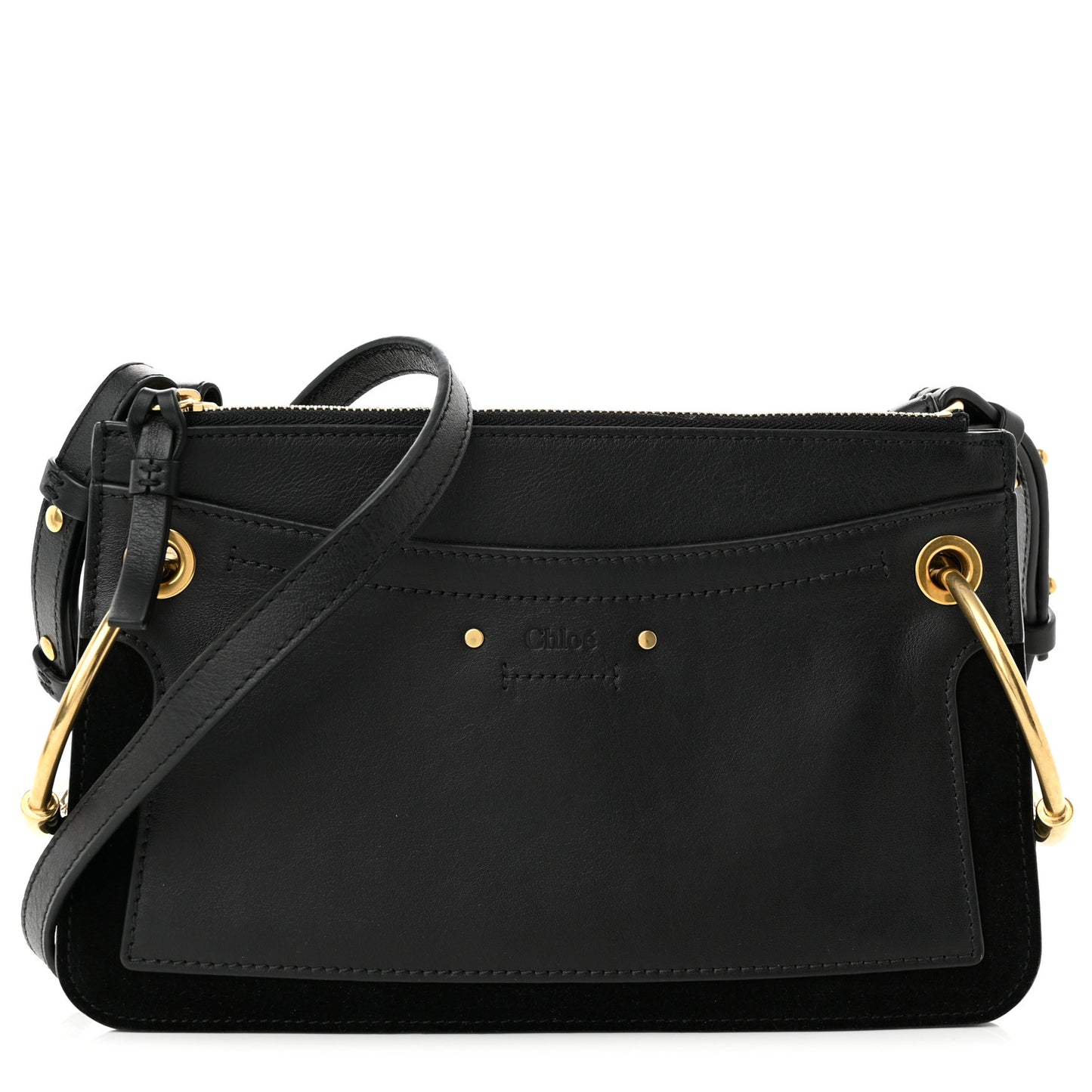 Calfskin Suede Mini Roy Bag Black