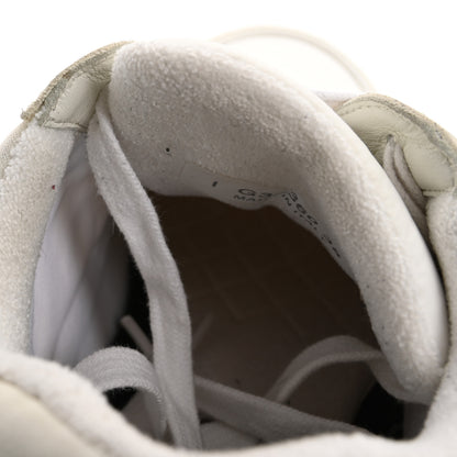 Chanel Suede Calfskin Fabric CC Sneakers 38 White 9 of 16