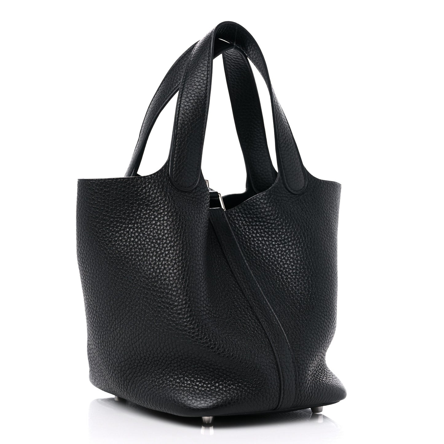 Taurillon Clemence Picotin Lock 18 PM Black