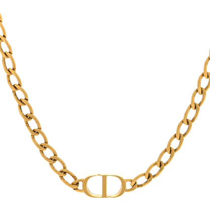 Christian Dior Metal Petit CD Choker Necklace Gold 1 of 4