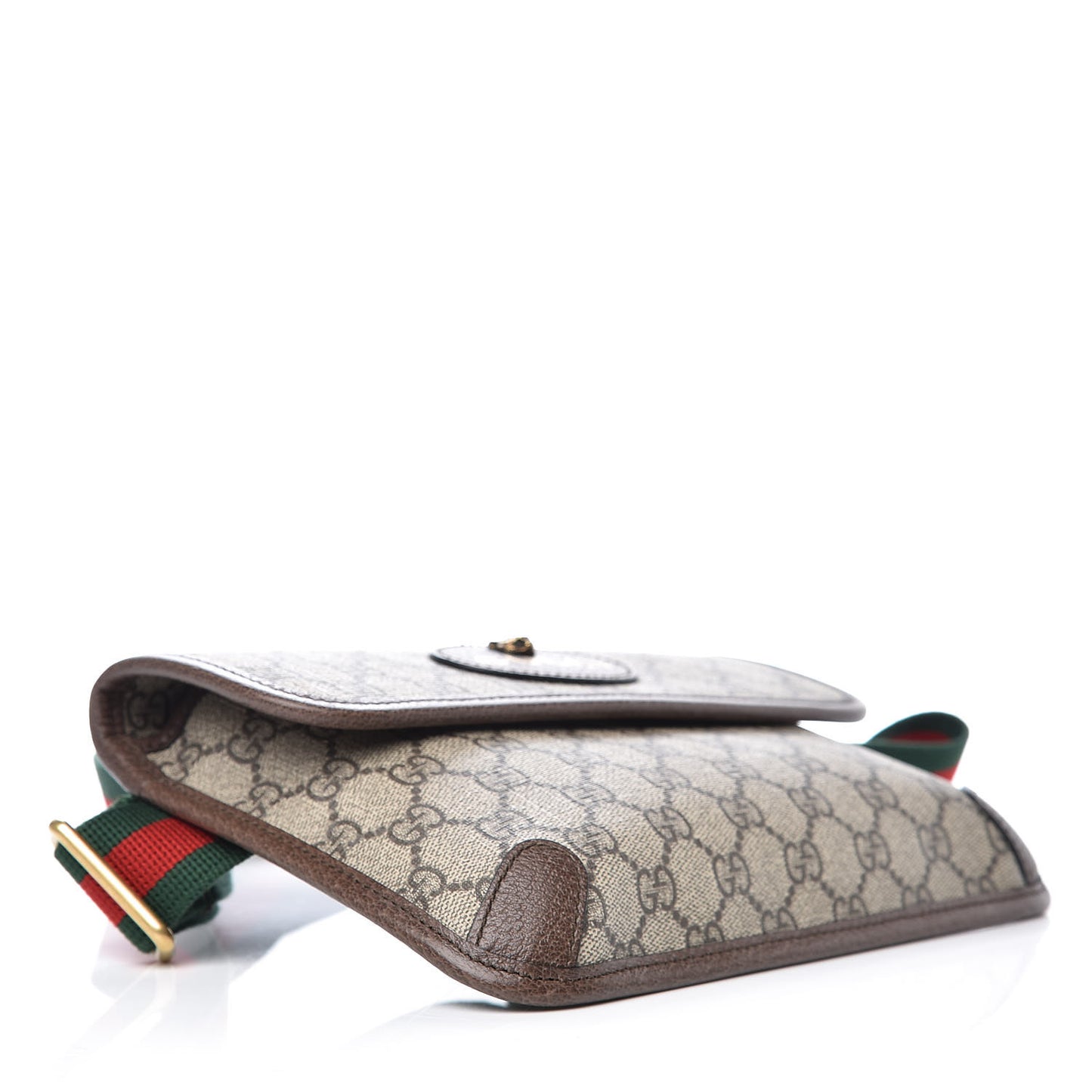 GG Supreme Monogram Neo Vintage Web Belt Bag Brown