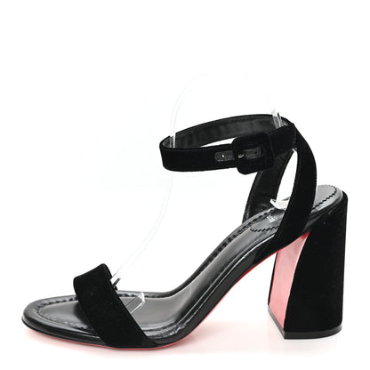 Christian Louboutin Veau Velours Miss Sabina 85 Sandals 41 Black 1 of 9