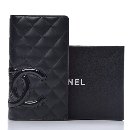 Chanel Calfskin Quilted Cambon Yen Wallet Black 9 of 9