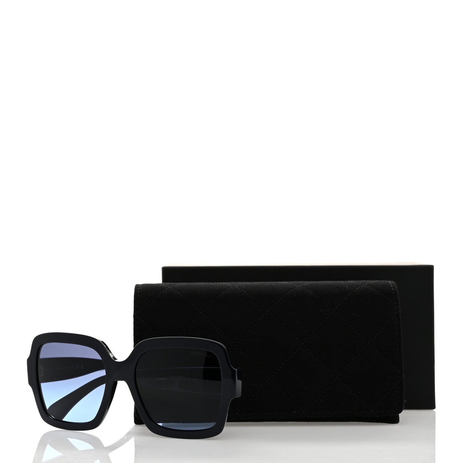 Chanel Acetate Square Heart Sunglasses 5479-A Blue 8 of 8