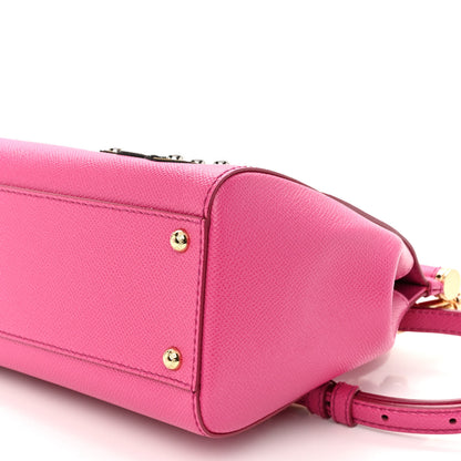 Dolce & Gabbana Dauphine Oops Patch Medium Miss Sicily Satchel Rosa Geranio 9 of 10
