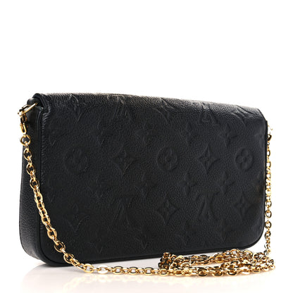 Louis Vuitton Empreinte Pochette Felicie Chain Wallet Black 3 of 8
