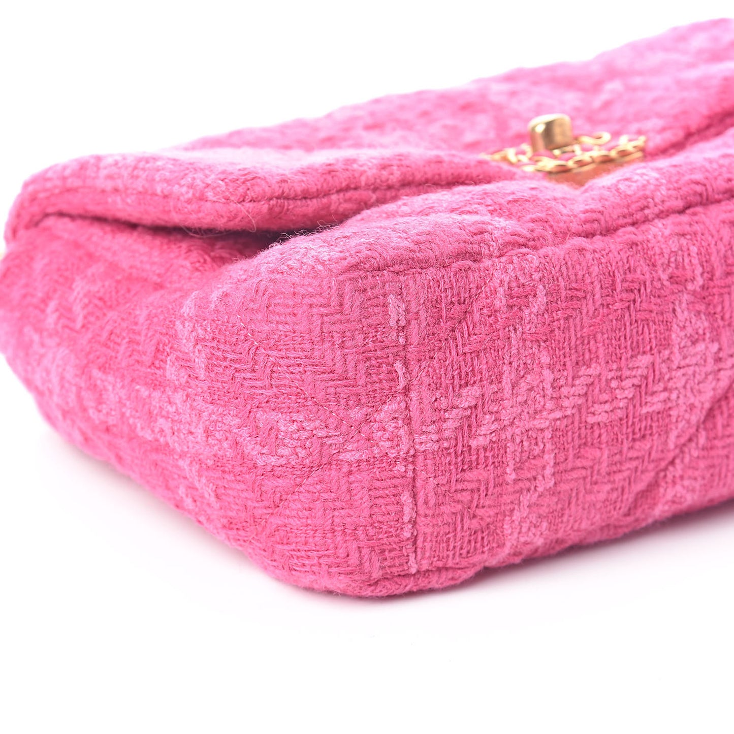 Tweed Quilted Medium Chanel 19 Flap Pink