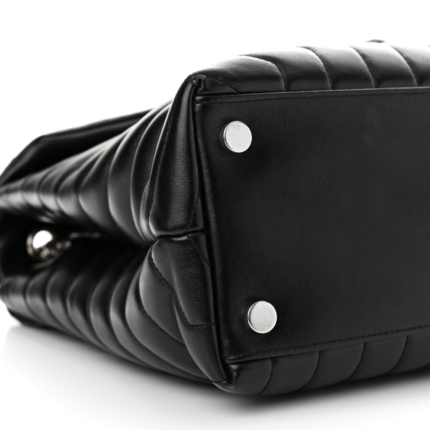 Saint Laurent Calfskin Y Quilted Monogram Large Loulou Chain Satchel Black 9 of 15