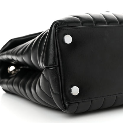 Saint Laurent Calfskin Y Quilted Monogram Large Loulou Chain Satchel Black 9 of 15