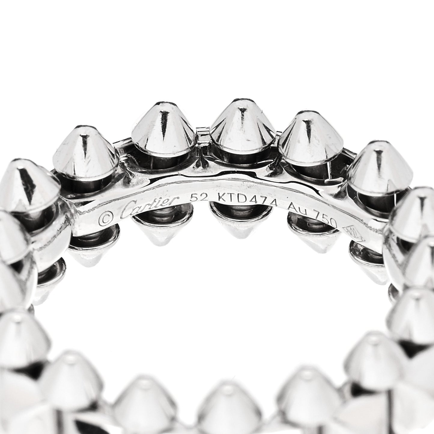 18K White Gold MM Clash De Cartier Ring 52 6