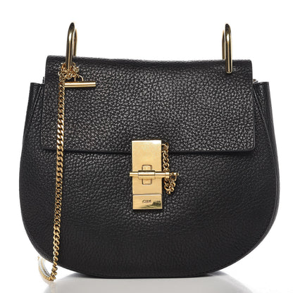 Chloe Grained Lambskin Drew Shoulder Bag Black 1 of 9