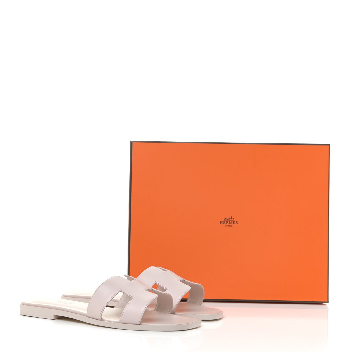 Box Calfskin Oran Sandals 37 Rose Pale