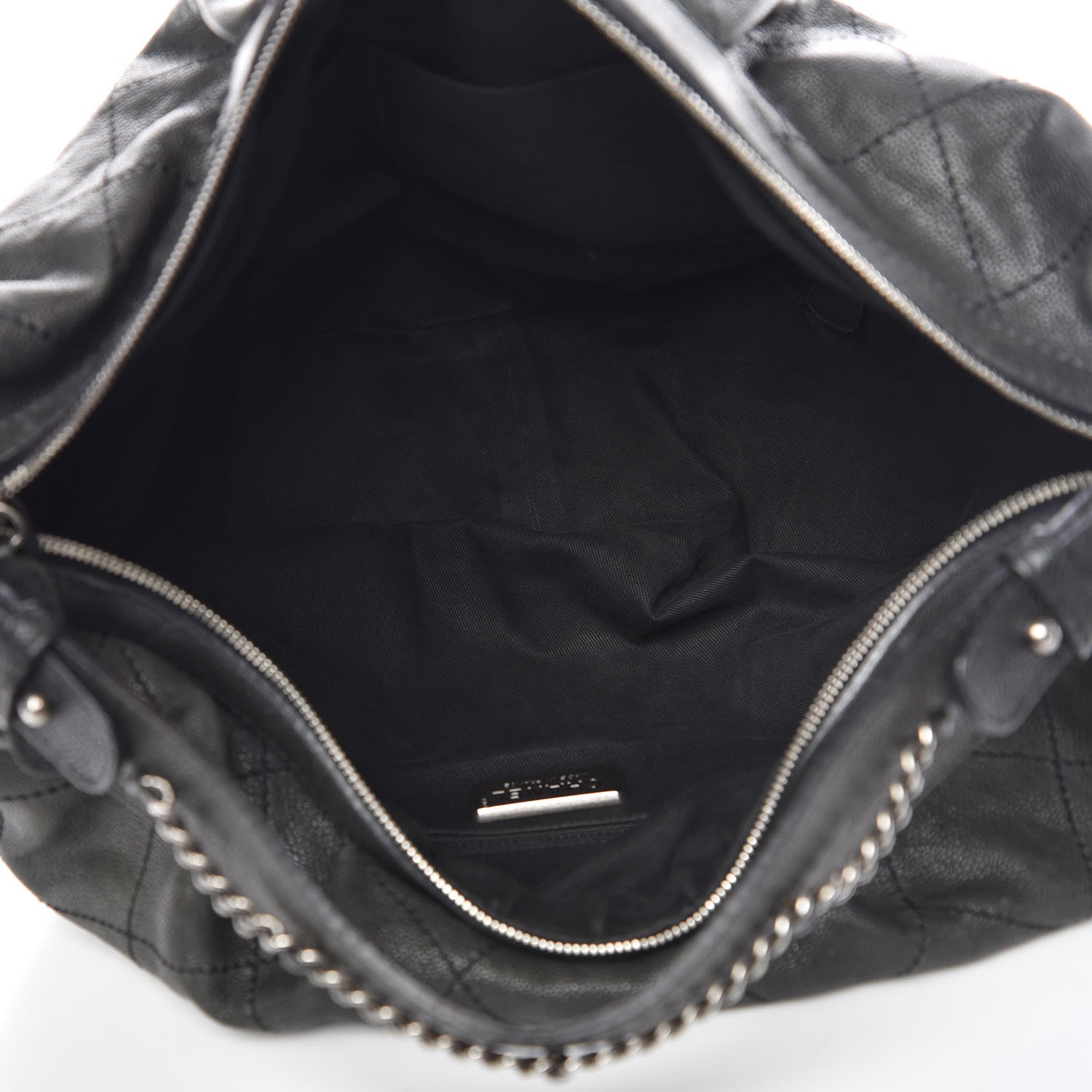 Chanel Caviar Stitched Large Outdoor Hobo Black 4 of 9