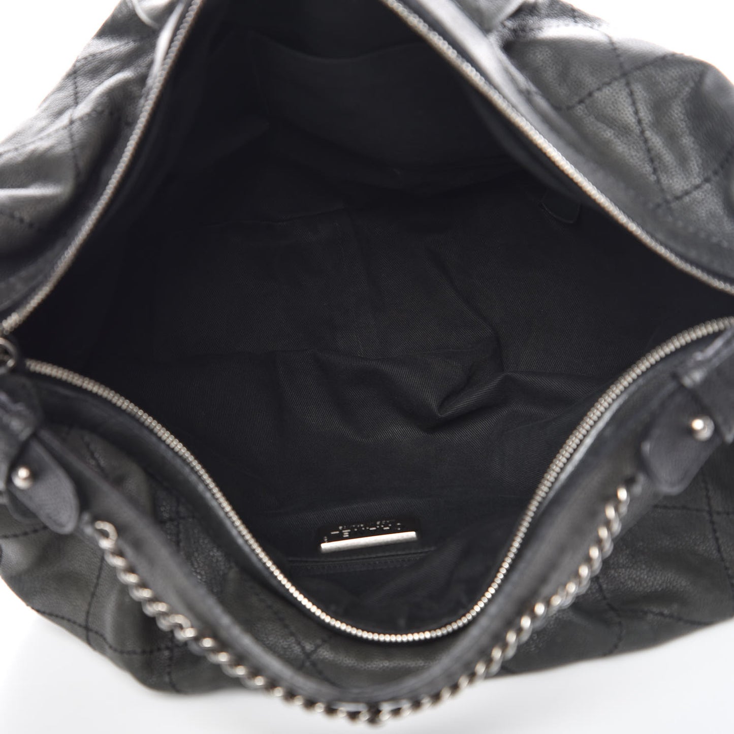 Caviar Stitched Large Outdoor Hobo Black