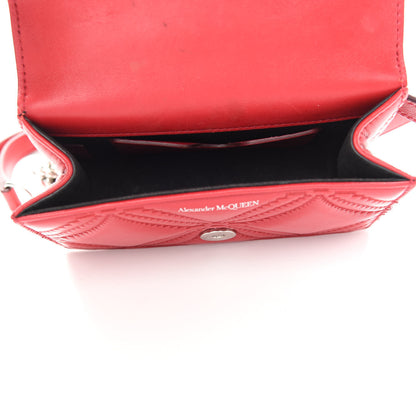 Alexander McQueen Lambskin Floral Stitched Knuckle Crossbody Bag Welsh Red 5 of 11