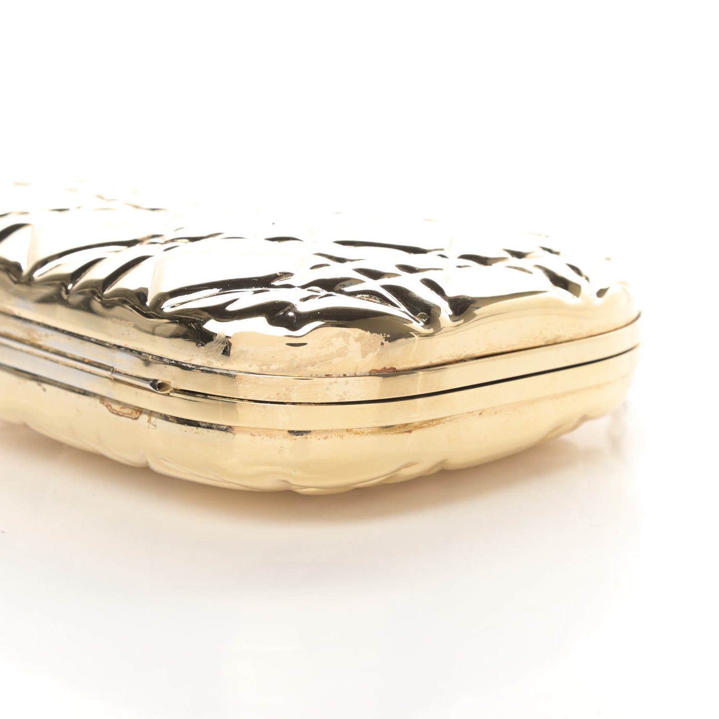 Metal Cannage Clutch Bag Gold