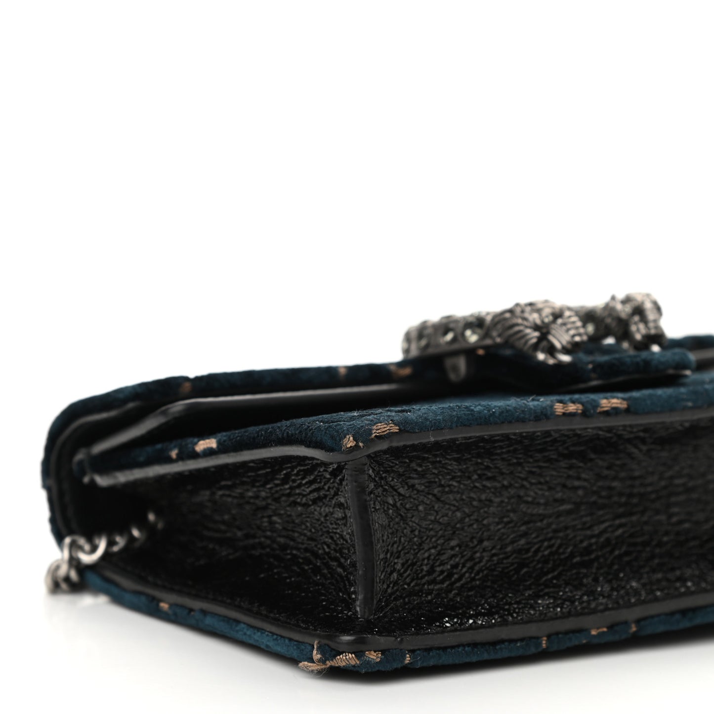 Velvet GG Monogram Super Mini Dionysus Shoulder Bag Blue Beige Black