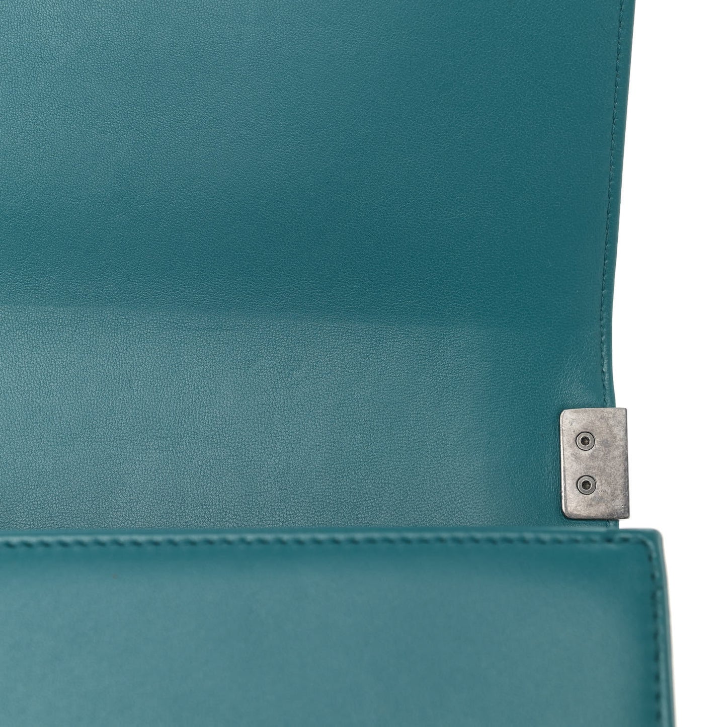 Orylag Rabbit Fur Calfskin Small Boy Flap Turquoise