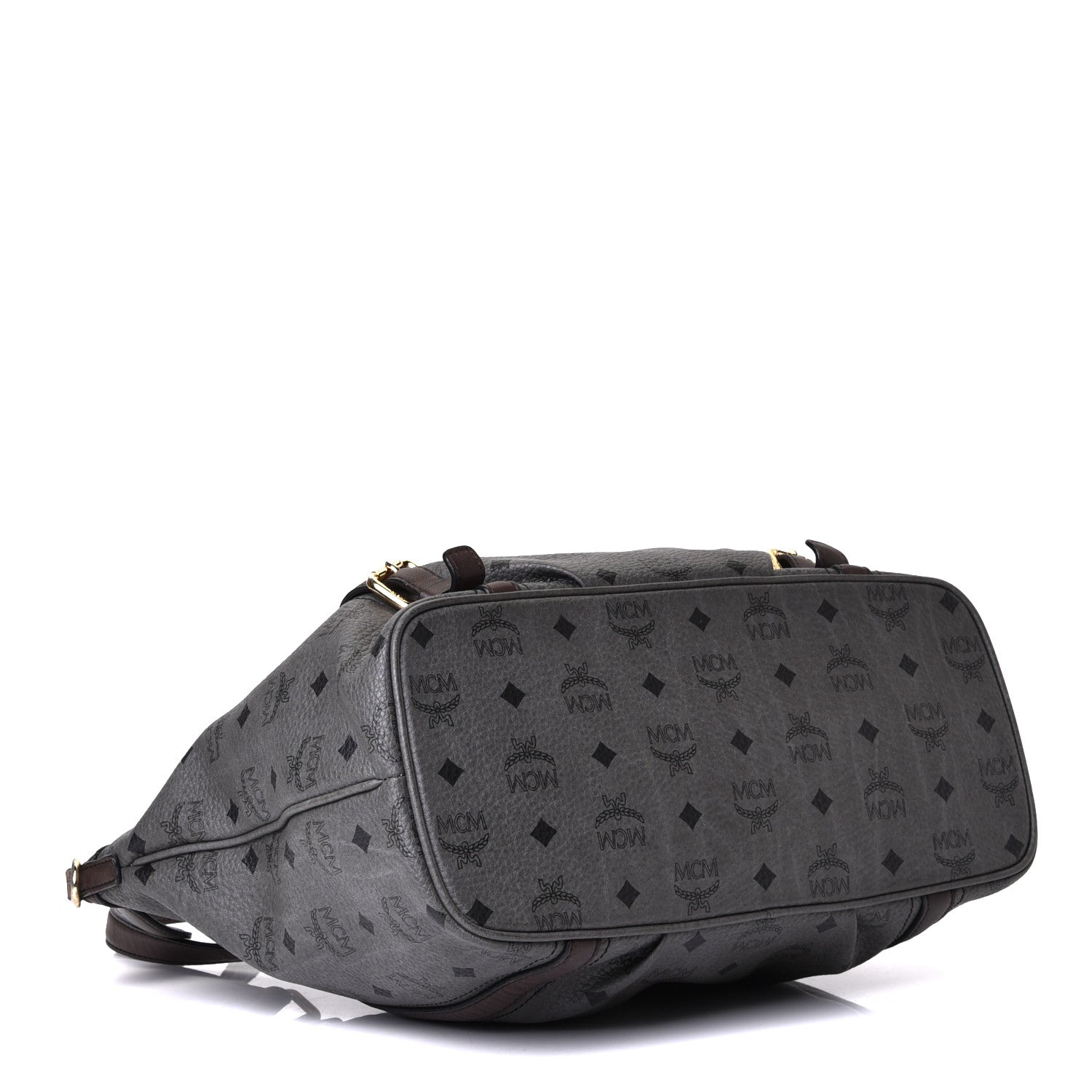 MCM Visetos Medium Essentials Shopper Tote Phantom Grey 6 of 11