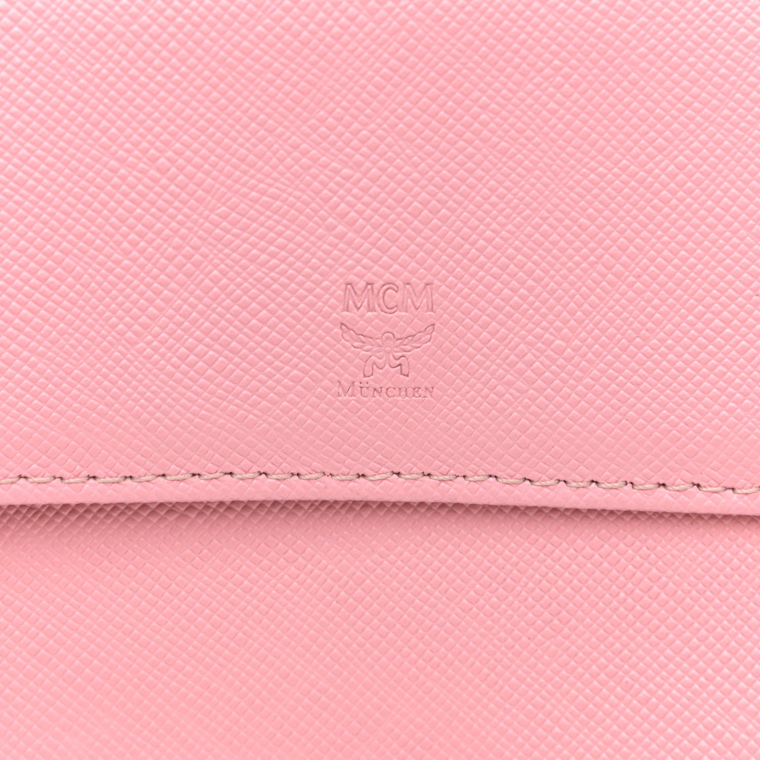 MCM Visetos Crossbody Wallet Pink 9 of 10