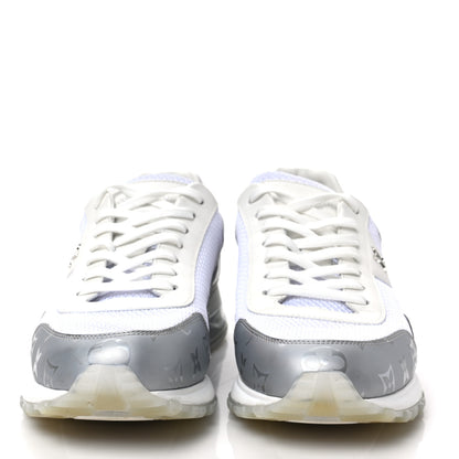 Louis Vuitton Technical Mesh Metallic Monogram Mens Run Away Sneakers 9 White 2 of 8