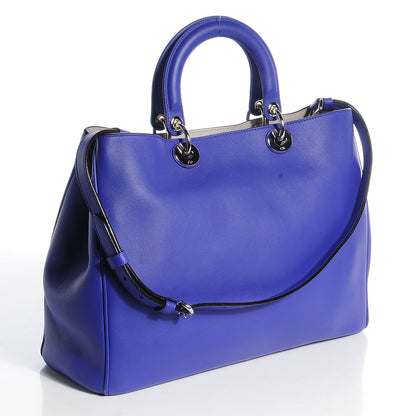 Christian Dior Smooth Calfskin Large Diorissimo Tote Blue Sapphire 3 of 10