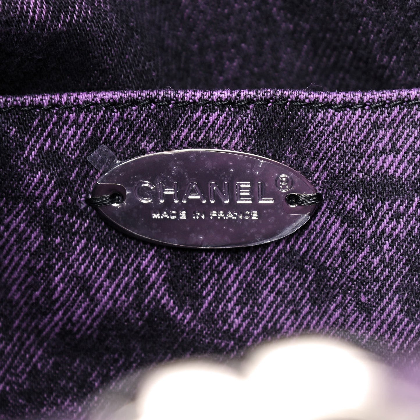 Denim Quilted Large 31 Denimpression Shopping Bag Purple Black