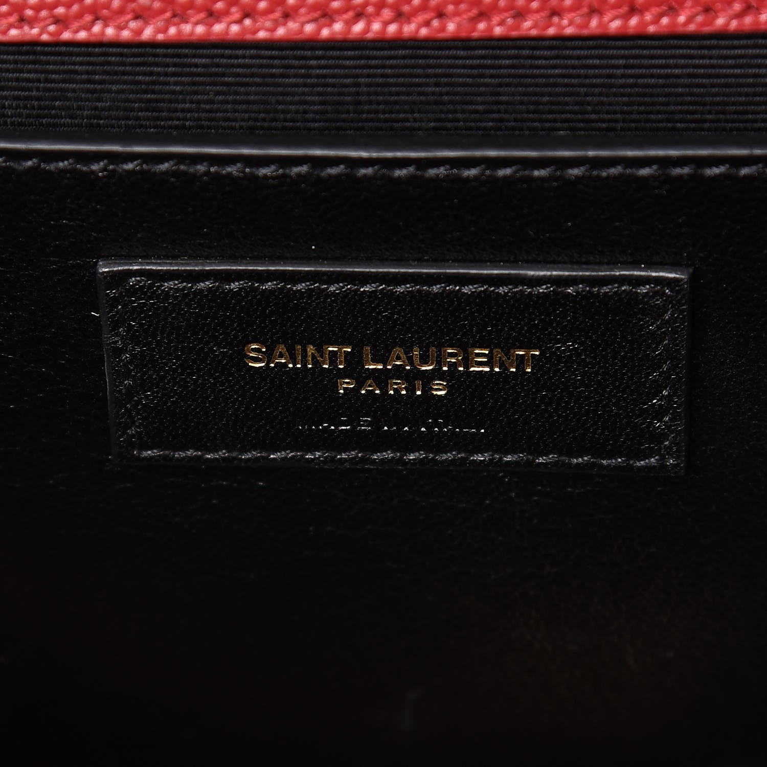 Saint Laurent Grain De Poudre Medium Monogram Kate Satchel Red 7 of 10