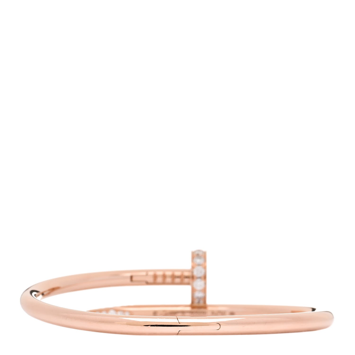 Cartier 18K Pink Gold Diamond Juste Un Clou Bracelet 15 2 of 4