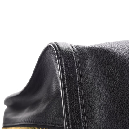 Alexander McQueen Pebbled Calfskin Large Skull Padlock Zip Around Tote Black 13 of 20