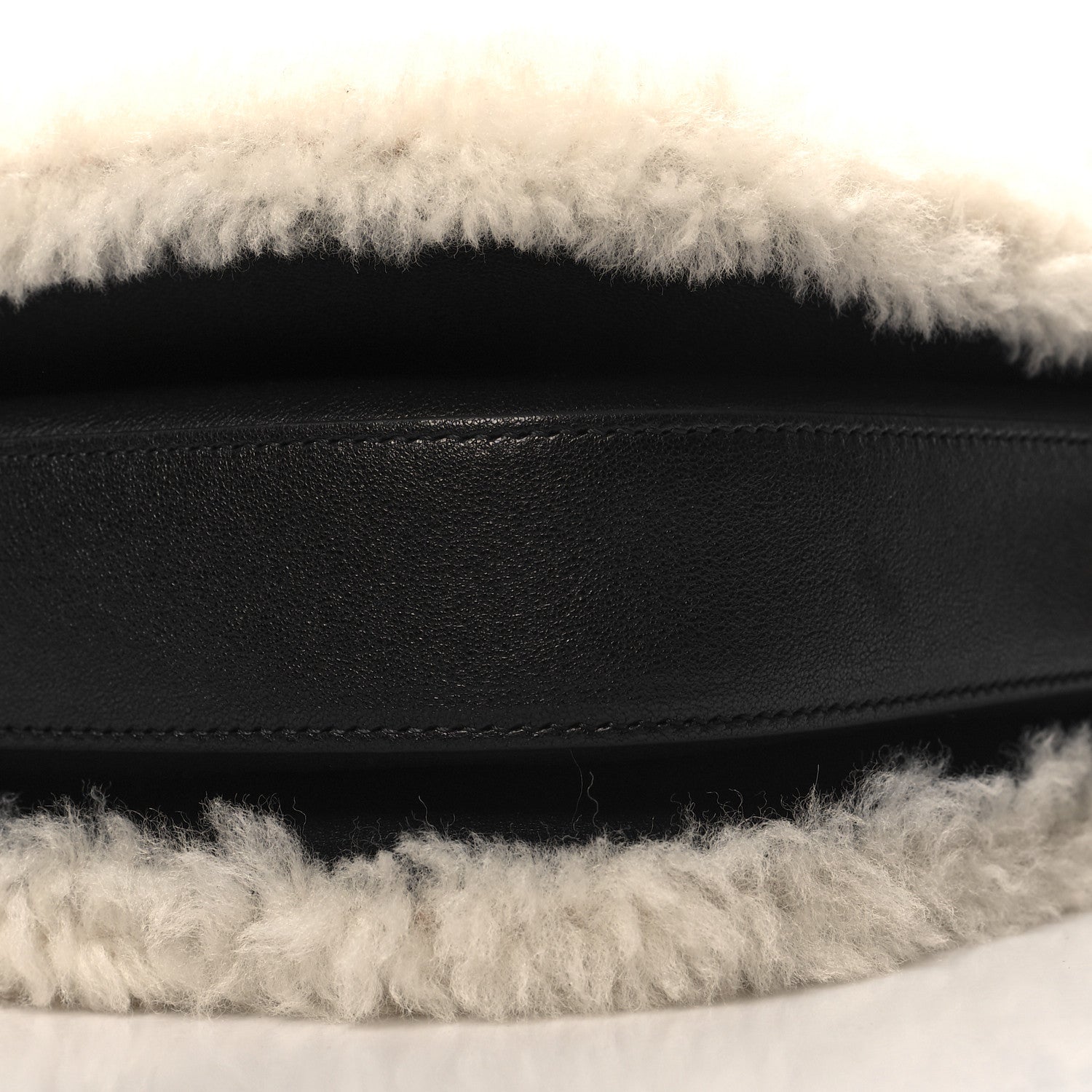 Gucci Sakai Be Green Calfskin Shearling Horsebit 1955 Shoulder Bag Black 11 of 11