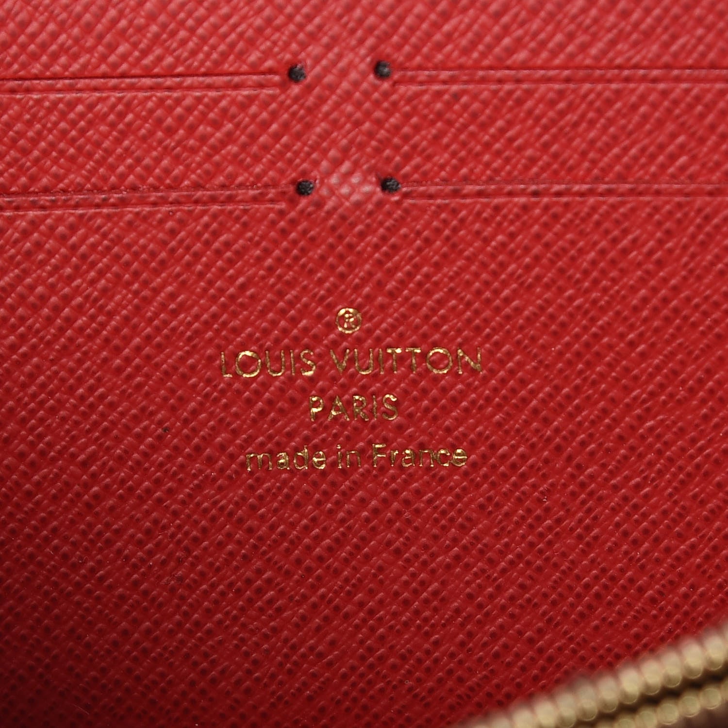 Louis Vuitton Damier Ebene Clemence Wallet Cherry 6 of 6