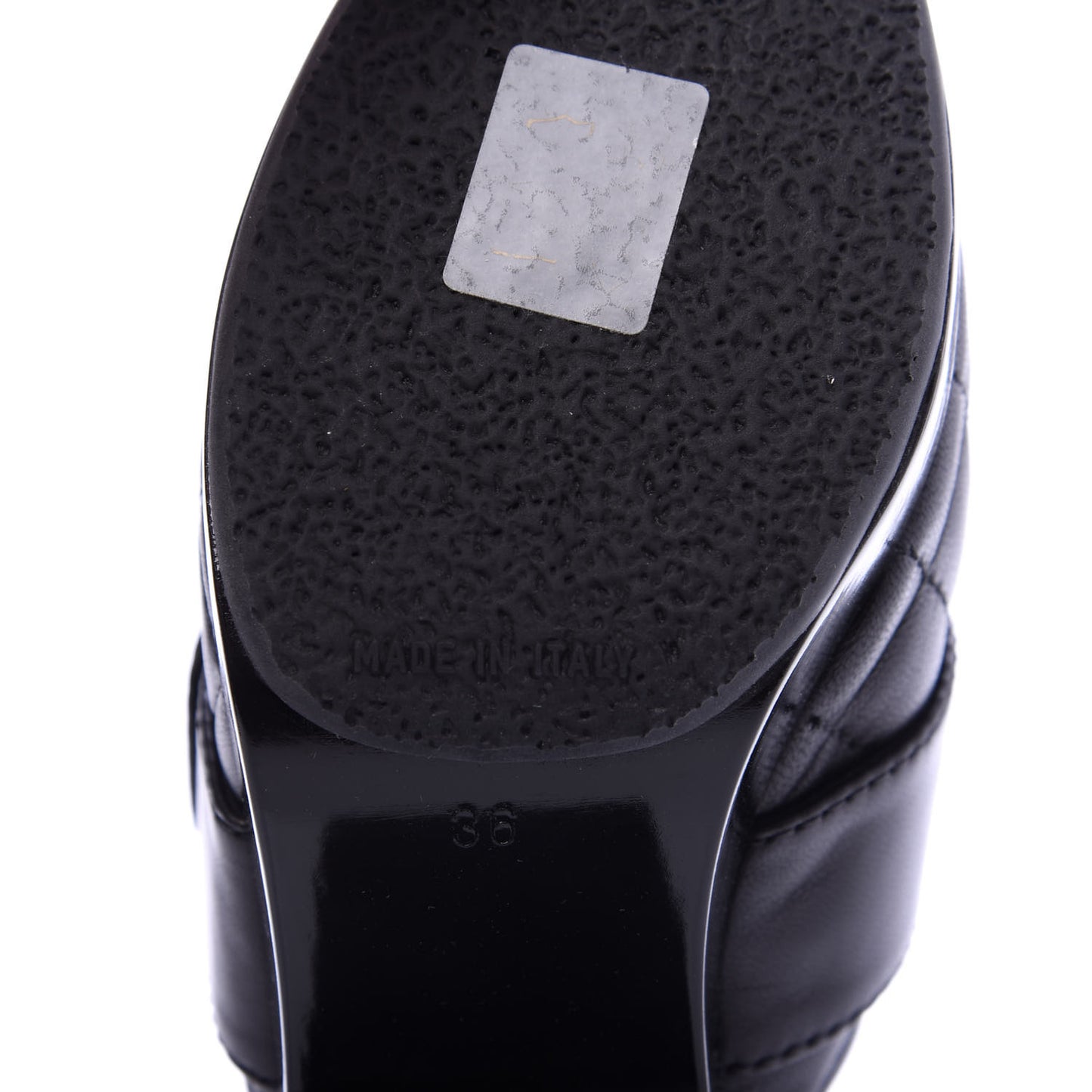 Lambskin Quilted CC Mules 36 Black