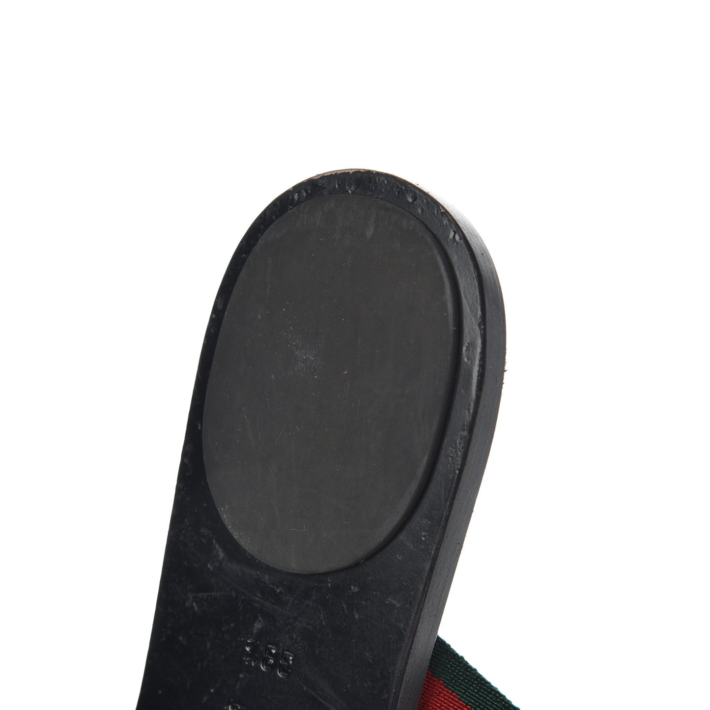Nylon Guccissima Web Womens Thong Sandals 38.5 Green Red Black