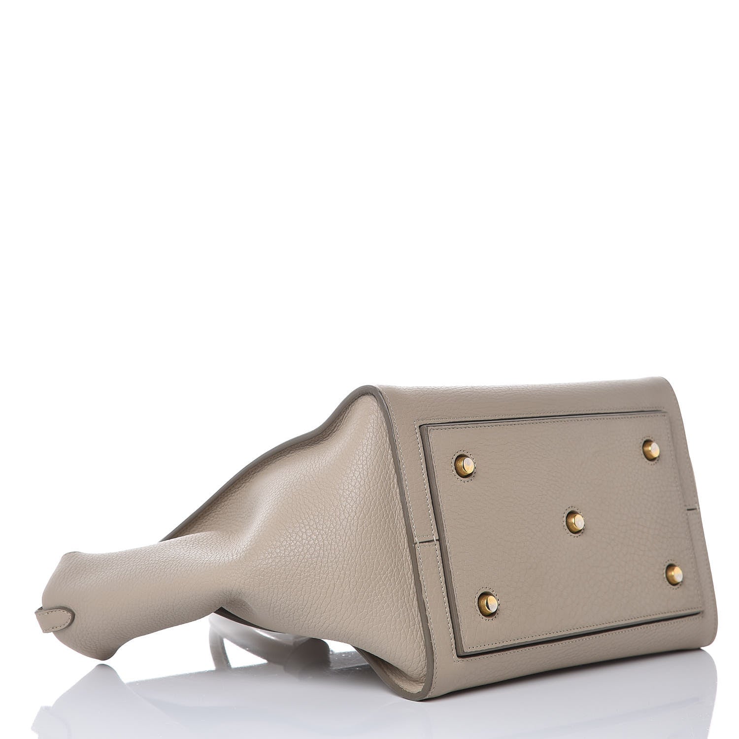 Celine Crisped Calfskin Small Tie Knot Tote Light Taupe 3 of 15