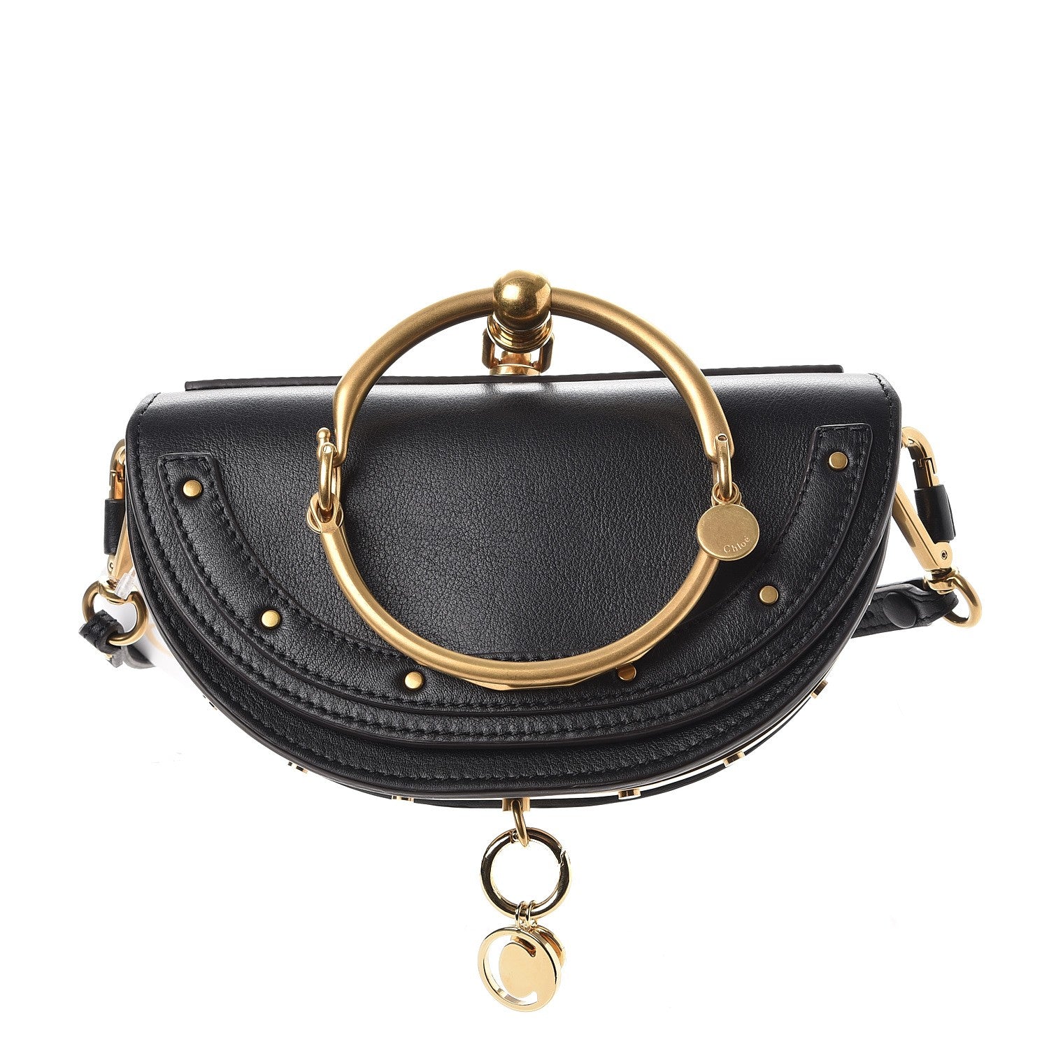 Chloe Calfskin Small Nile Bracelet Minaudiere Bag Black 1 of 8