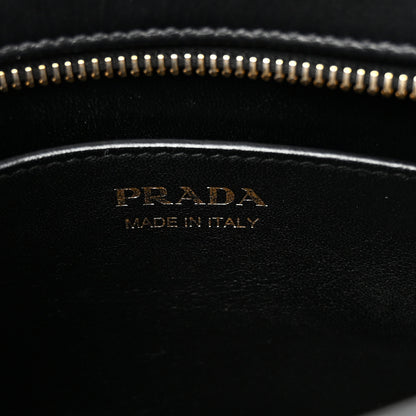 Prada Saffiano Soft Calfskin Bandoliera Bag Fuoco Black 6 of 10