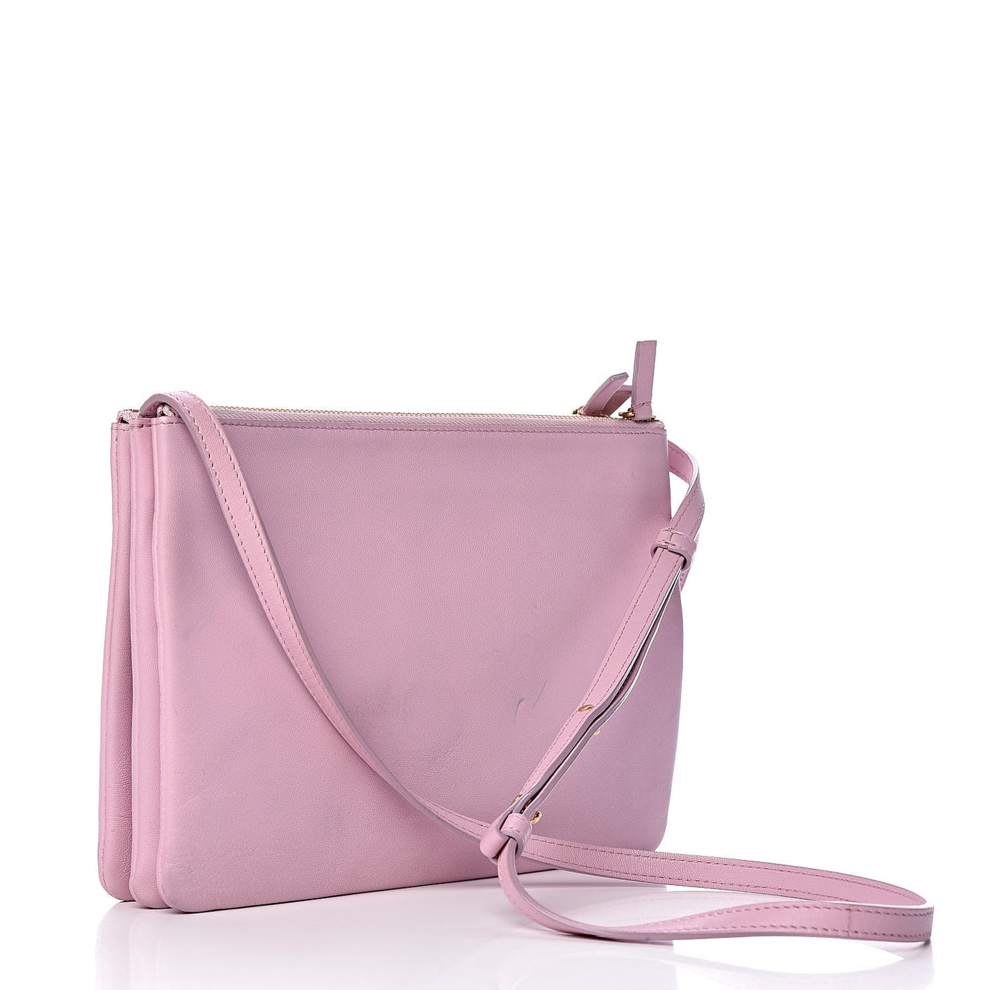 Lambskin Large Trio Crossbody Bag Pink