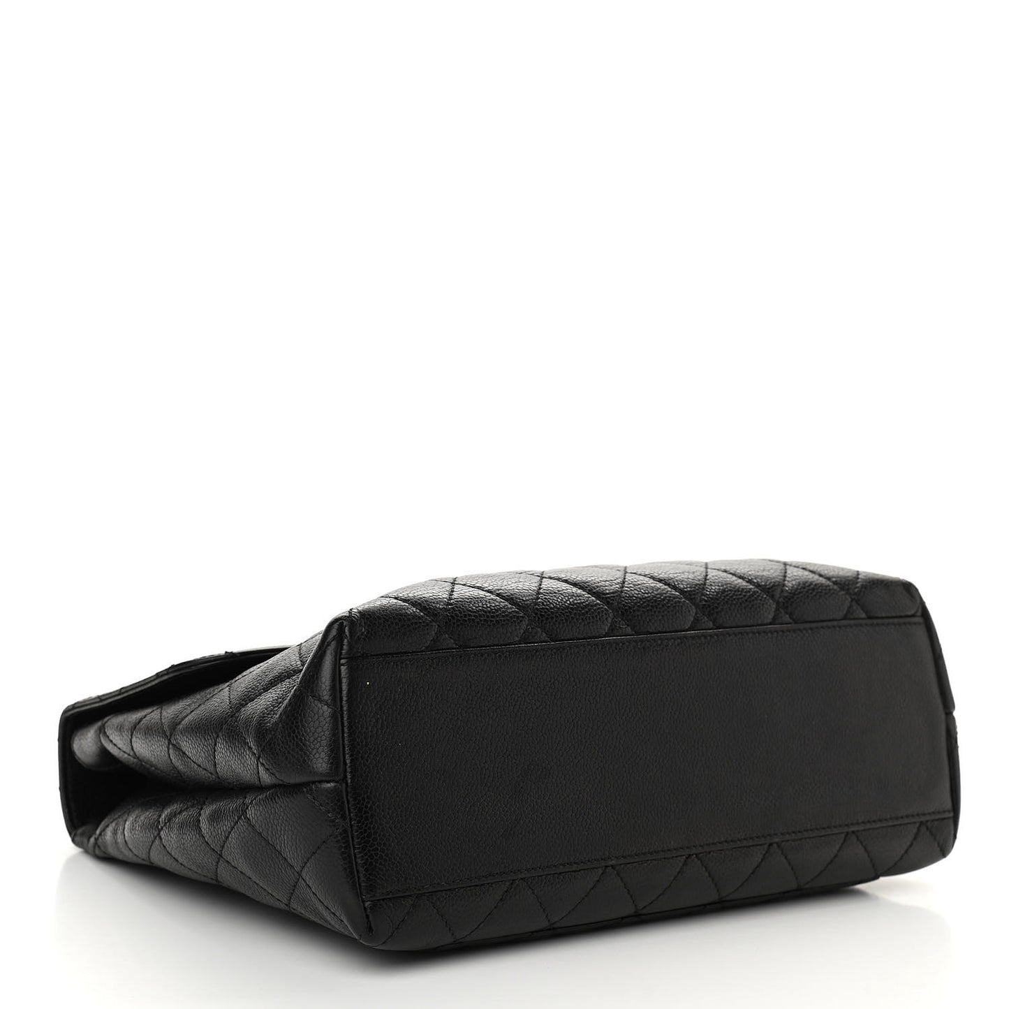 Caviar Quilted Jumbo Kelly Flap Black