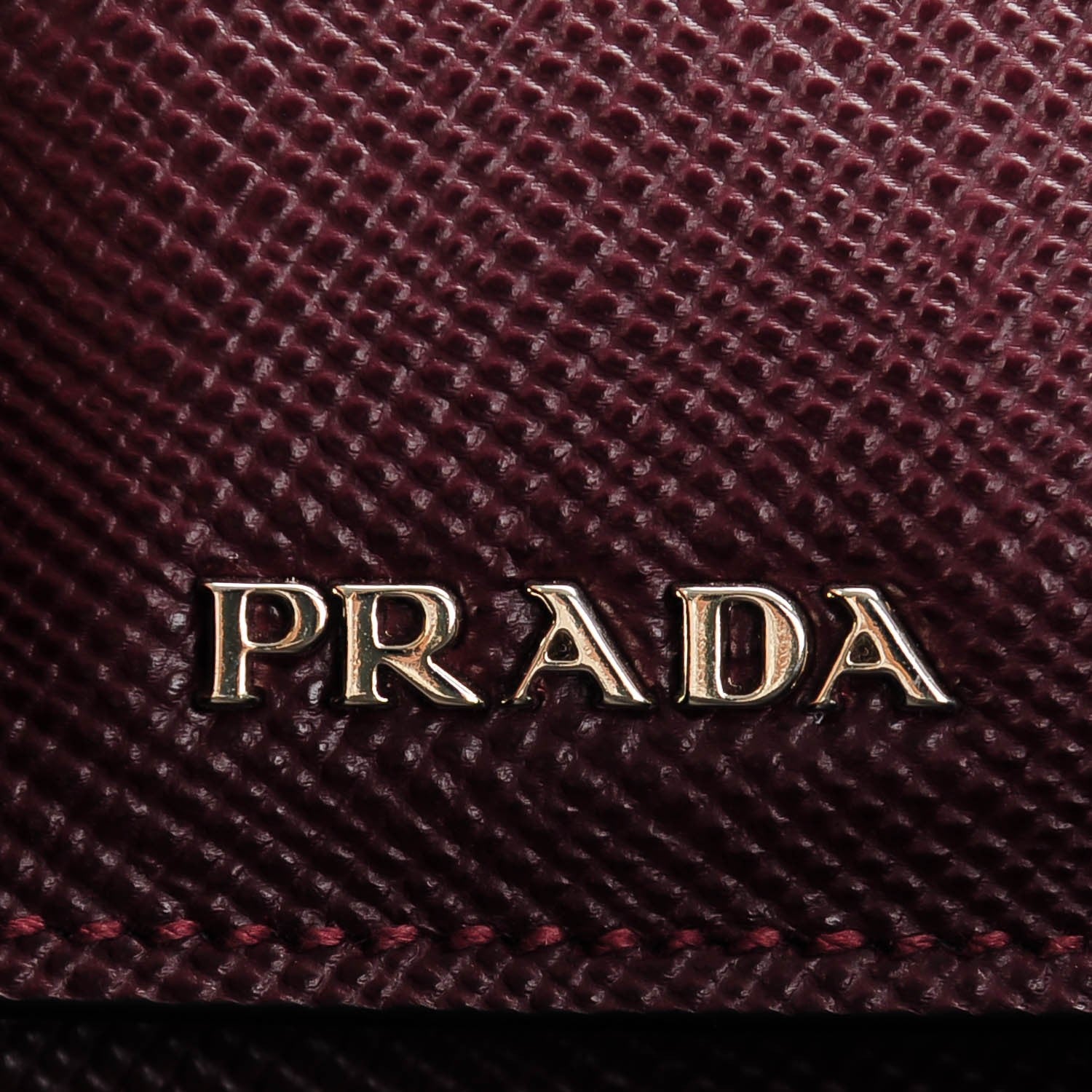 Prada Saffiano Cuir Medium Double Handle Tote Granato 6 of 7