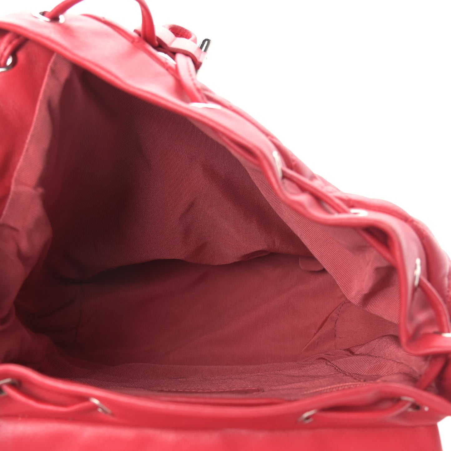 Lambskin Quilted Small Urban Spirit Backpack Red