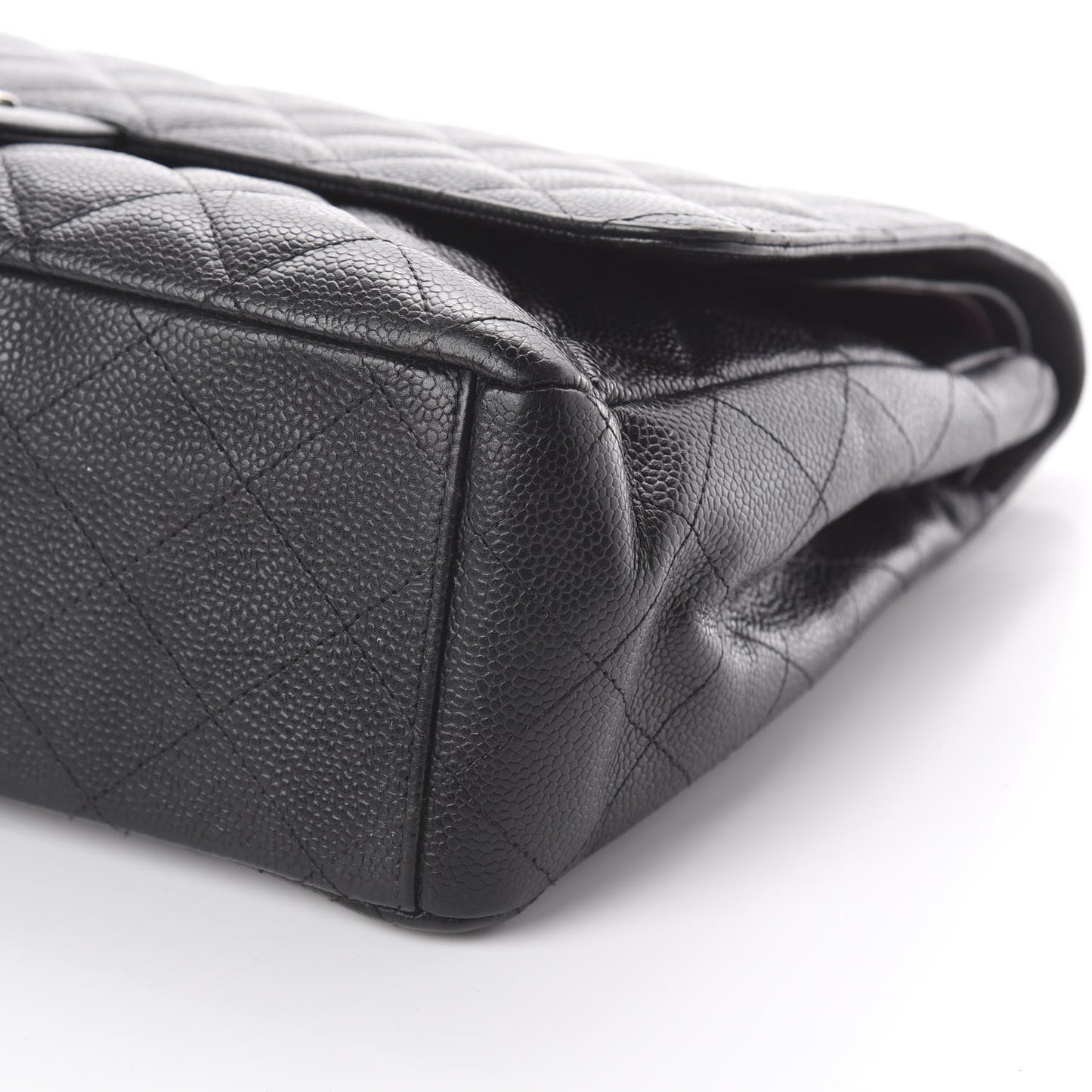 Caviar Quilted Maxi Double Flap Black