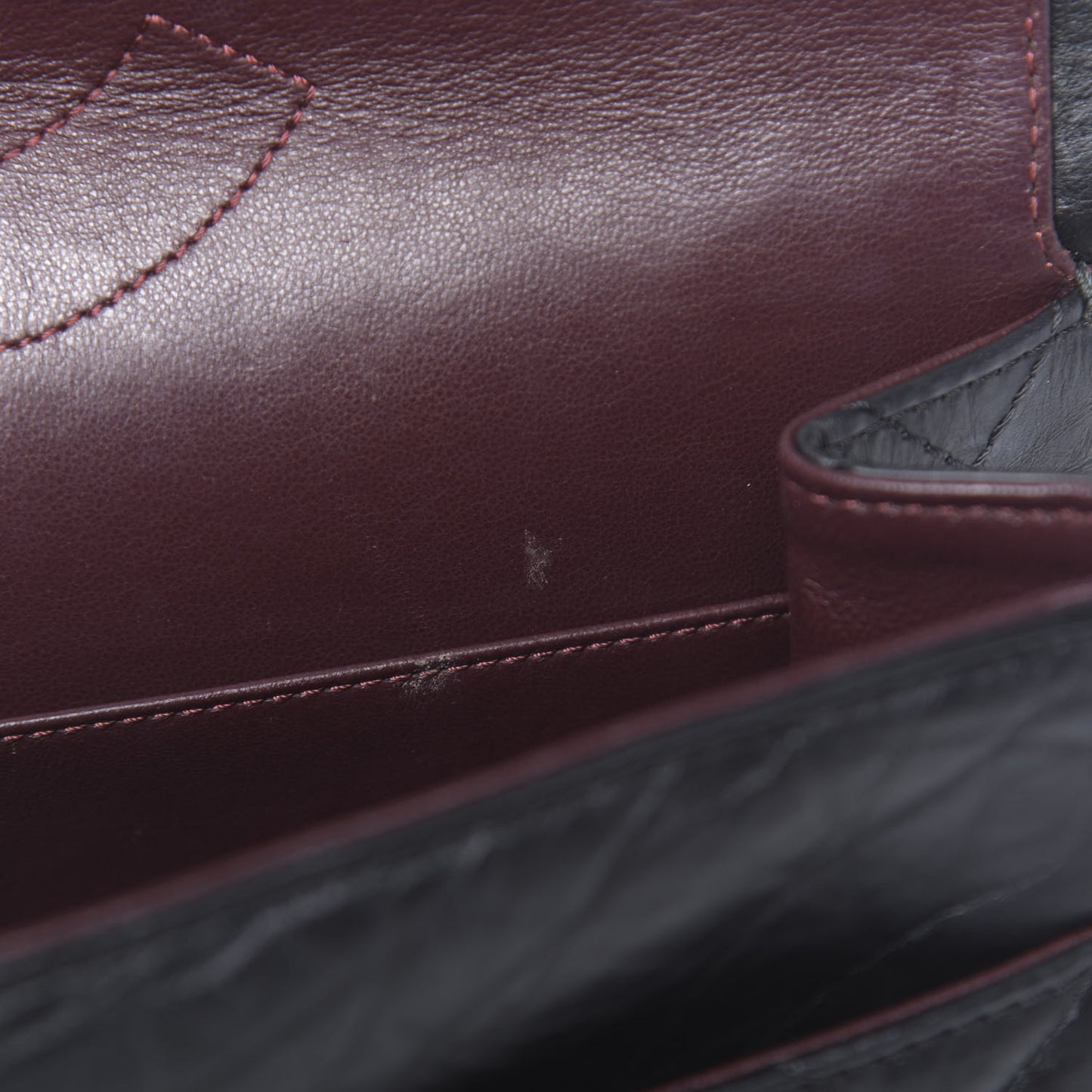 Aged Calfskin Quilted 2.55 Reissue 227 Flap Black