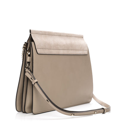 Chloe Calfskin Suede Medium Faye Shoulder Bag Motty Grey 3 of 7