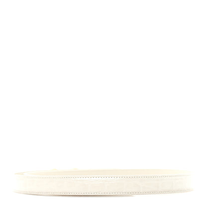 Saint Laurent Calfskin Crocodile Embossed Maillon 20mm Cintura Belt 90 36 Crema Soft 2 of 4